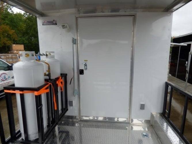 8.5′ x 28′ Concession White BBQ Trailer With Appliances — photo 3