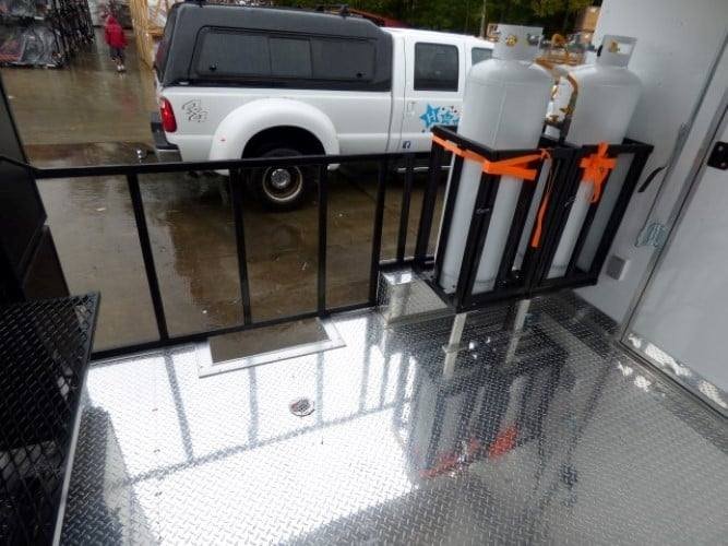 8.5′ x 28′ Concession Food Trailer White BBQ Catering Event — photo 11