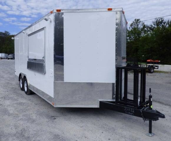 8.5′ x 18′ White Event Catering Concession Food Trailer — photo 2