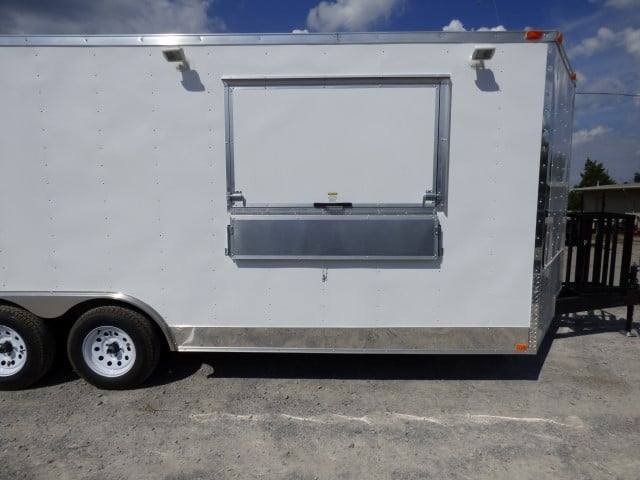 8.5′ x 18′ White Event Catering Concession Food Trailer — photo 11