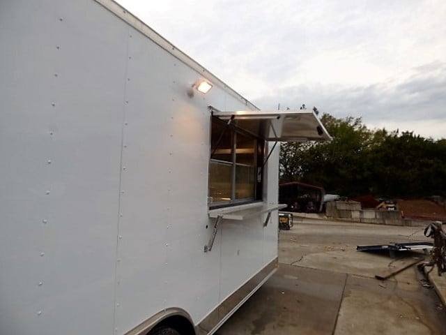 8.5′ x 18′ White Catering Event Concession Food Trailer With Appliances — photo 4