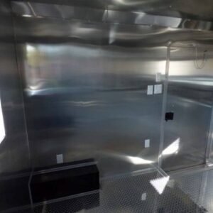 8.5 x 17 red BBQ trailer porch style with sink package - view 6