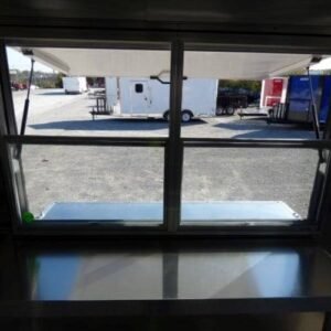 8.5 x 17 red BBQ trailer porch style with sink package - view 13
