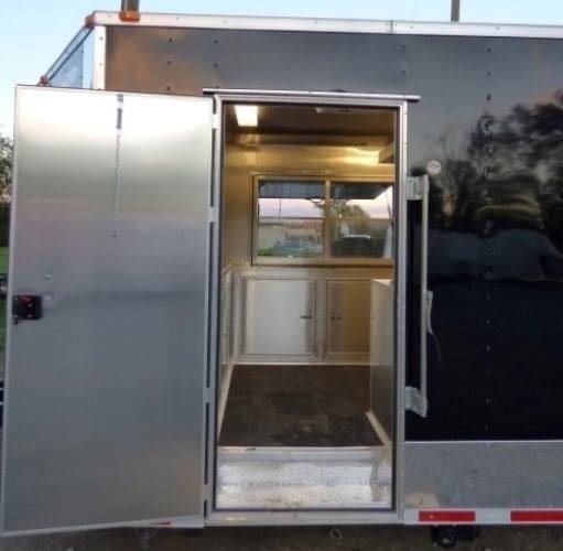 8.5′ x 28′ Black Concession BBQ Food Event Catering Trailer — photo 3
