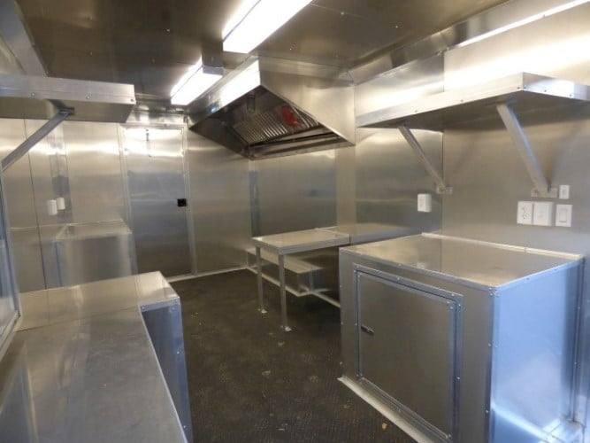 8.5′ x 28′ Black Concession BBQ Food Event Catering Trailer — photo 14