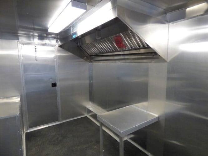8.5′ x 28′ Black Concession BBQ Food Event Catering Trailer — photo 13