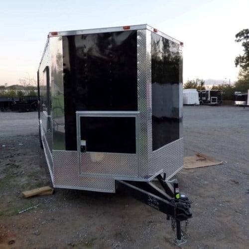 8.5′ x 28′ Black Concession BBQ Food Event Catering Trailer — photo 4