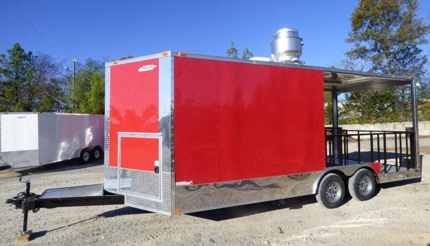 8.5′ X 20′ Red BBQ Event Catering Concession Food Trailer — photo 2