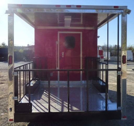 8.5′ X 20′ Red BBQ Event Catering Concession Food Trailer — photo 3