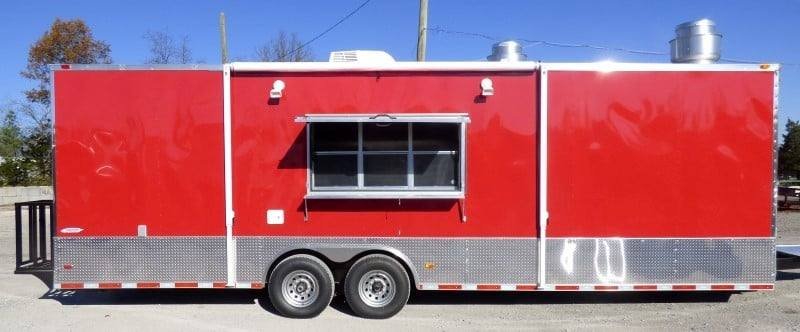8.5′ x 28′ Concession Food Trailer Red Catering Event — photo 9