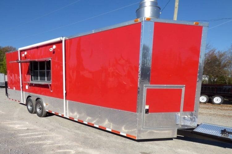 8.5′ x 28′ Concession Food Trailer Red Catering Event — photo 7