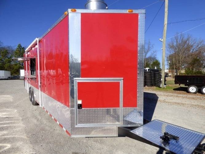 8.5′ x 28′ Concession Food Trailer Red Catering Event — photo 4
