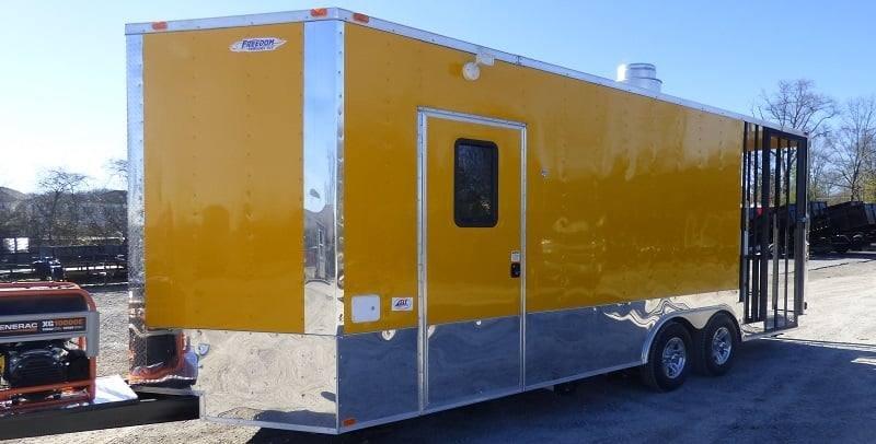 8.5′ x 22′ Yellow Concession BBQ Food Trailer With Appliances — photo 11