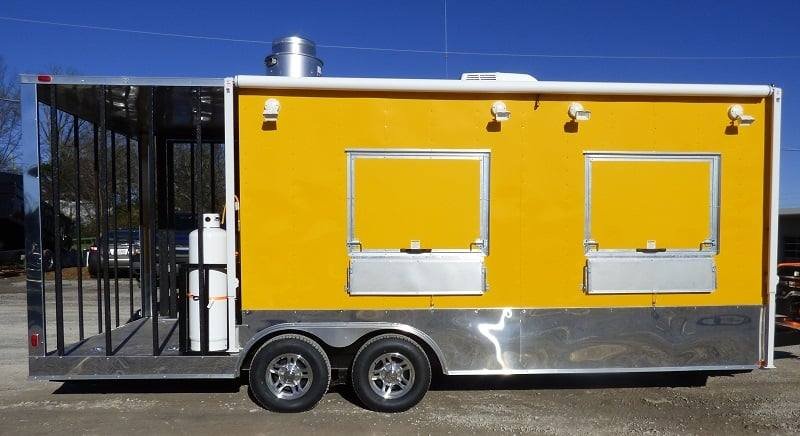8.5′ x 22′ Yellow Concession BBQ Food Event Catering Trailer — photo 10