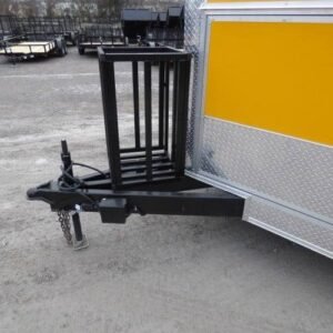 8.5 x 16 yellow BBQ trailer with 5-foot rear porch - view 8