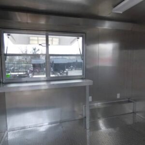 8.5 x 16 yellow BBQ trailer with 5-foot rear porch - view 12