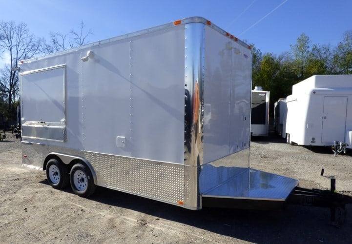 8.5′ x 16′ Concession Food Trailer White Event Catering — photo 2
