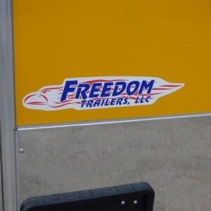 8.5 x 14 yellow concession trailer with dual 6-foot windows - view 11