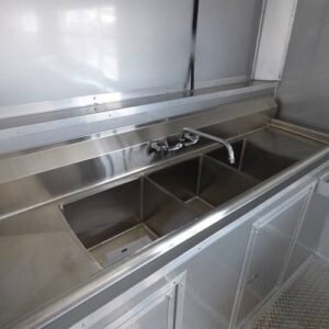 8.5 x 14 yellow concession trailer with dual 6-foot windows - view 10