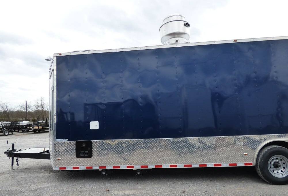 8.5′ x 28′ Concession Blue BBQ Food Event Catering Trailer — photo 8
