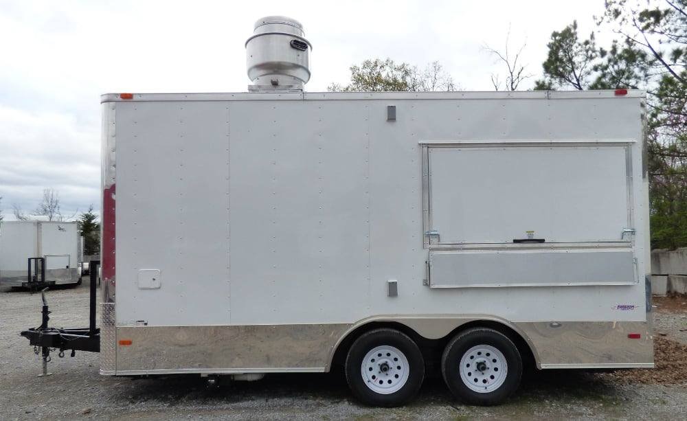 8.5′ x 16′ Concession Food Trailer White Event Catering — photo 4