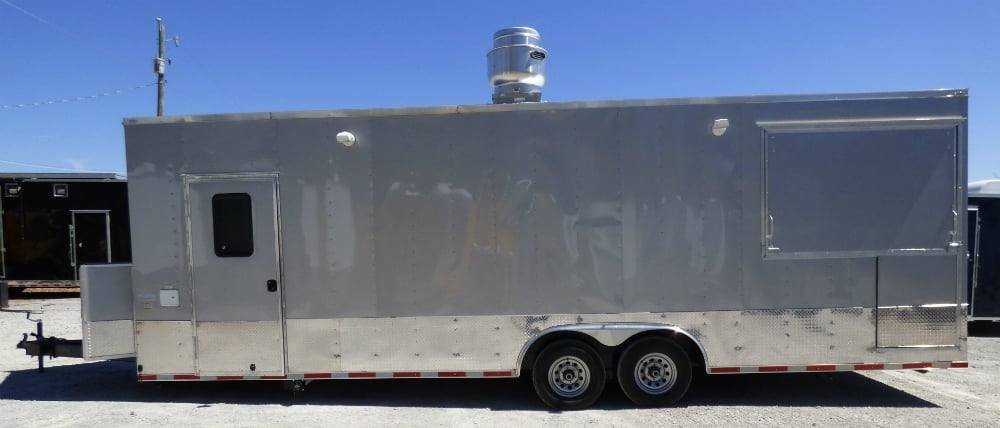 8.5′ x 27′ Concession Trailer Silver Frost BBQ Food Event Catering — photo 8