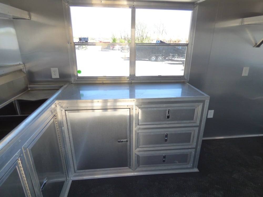 8.5′ x 27′ Concession Trailer Silver Frost BBQ Food Event Catering — photo 4