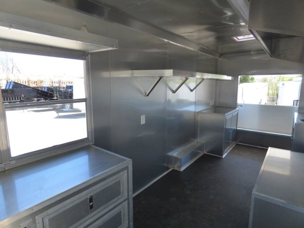 8.5′ x 27′ Concession Trailer Silver Frost BBQ Food Event Catering — photo 7