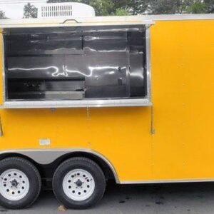 8.5 x 14 Yellow Trailer with 42-inch vent hood and 6-foot window - view 2