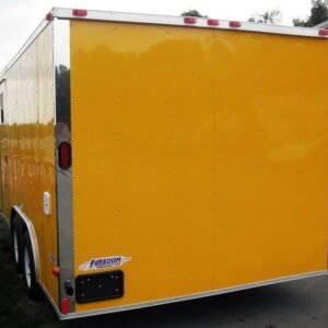8.5 x 14 Yellow Trailer with 42-inch vent hood and 6-foot window - view 8