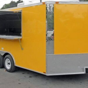 8.5 x 14 Yellow Trailer with 42-inch vent hood and 6-foot window - view 3
