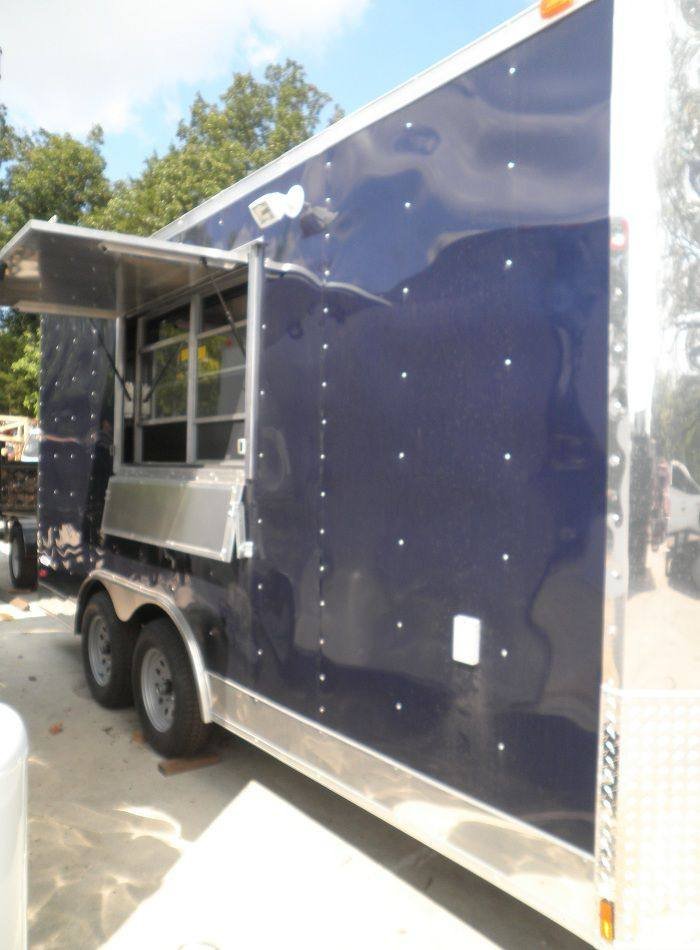 Concession Trailer 8.5’x16′ Blue – Event Food Catering BBQ — photo 3