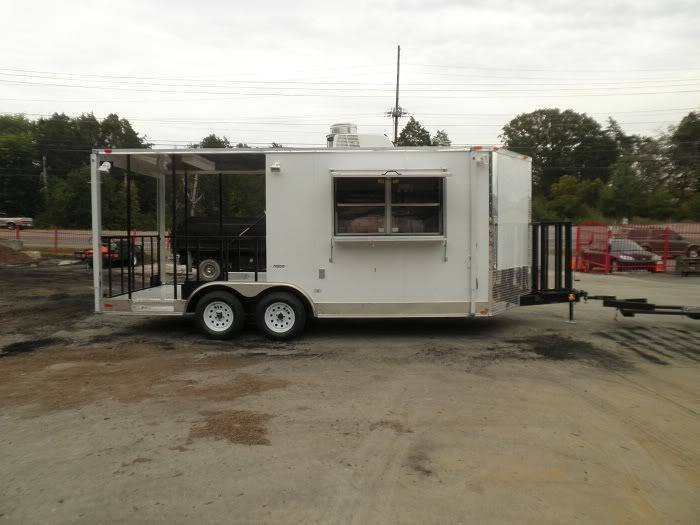 Concession Trailer 8.5’x18′ Catering BBQ Smoker Event (White) — photo 5