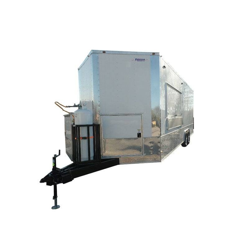 8.5′ x 24′ White Concession Food Trailer With Appliances