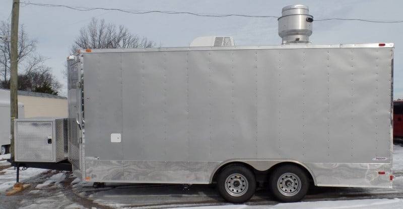 8.5′ x 18′ Concession Food Trailer Silver Event Catering — photo 15