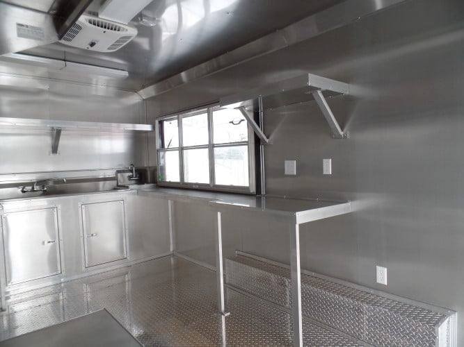 8.5′ x 18′ Concession Food Trailer Silver Event Catering — photo 6