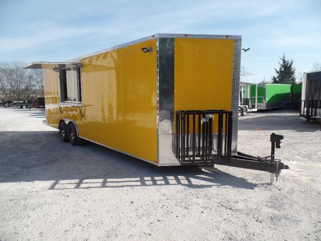 8.5′ x 24′ Penske Yellow Concession Food Trailer — photo 11