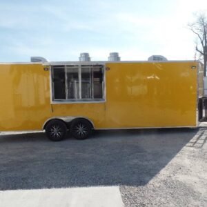 8.5' x 24' Penske Yellow Concession Food Trailer