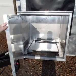 8.5 x 20 black pizza trailer with dual full-height doors - view 4