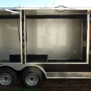 8.5 x 20 black pizza trailer with dual full-height doors - view 7
