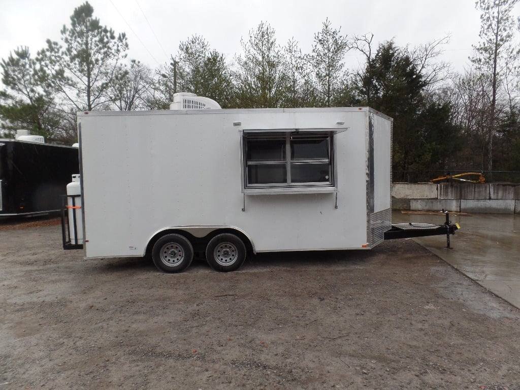 8.5′ x 16′ White Concession Food Trailer With Appliances — photo 13
