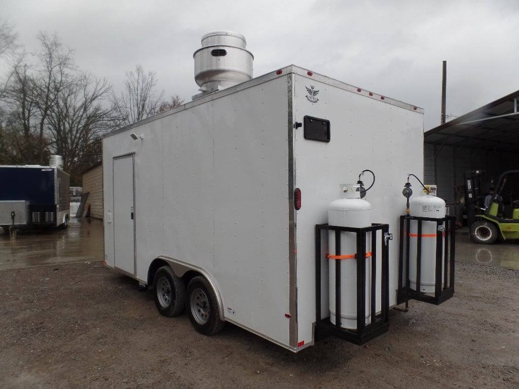 8.5′ x 16′ White Concession Food Trailer With Appliances — photo 4