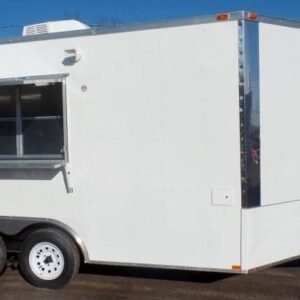 8.5 x 14 white food trailer with tandem axles - view 13