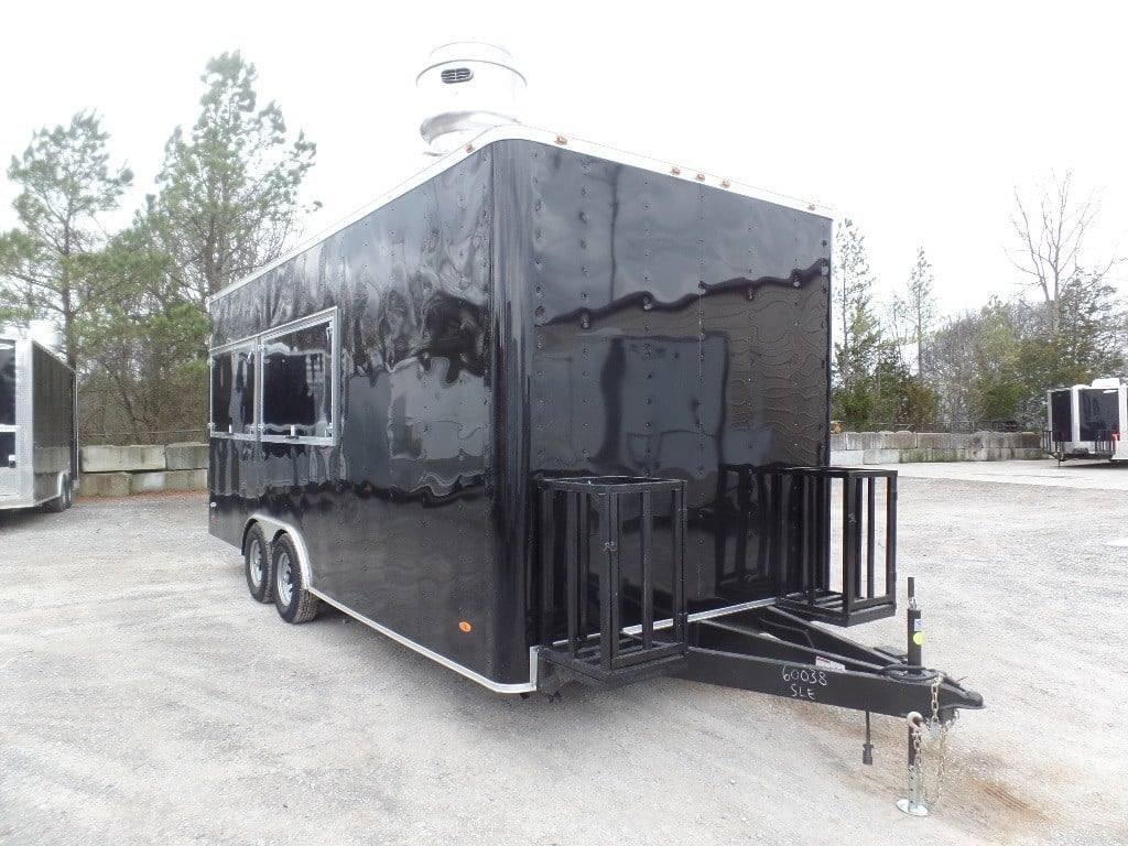 8.5′ x 20′ Black Concession Food Catering Event Trailer — photo 3