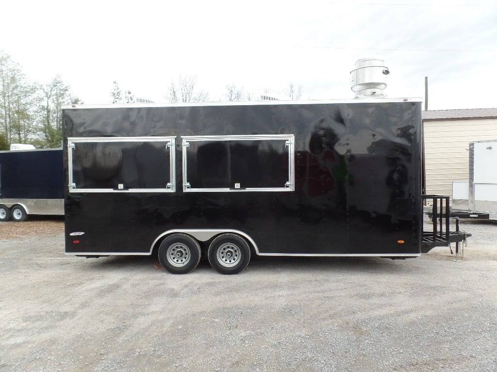 8.5′ x 20′ Black Concession Food Catering Event Trailer — photo 10