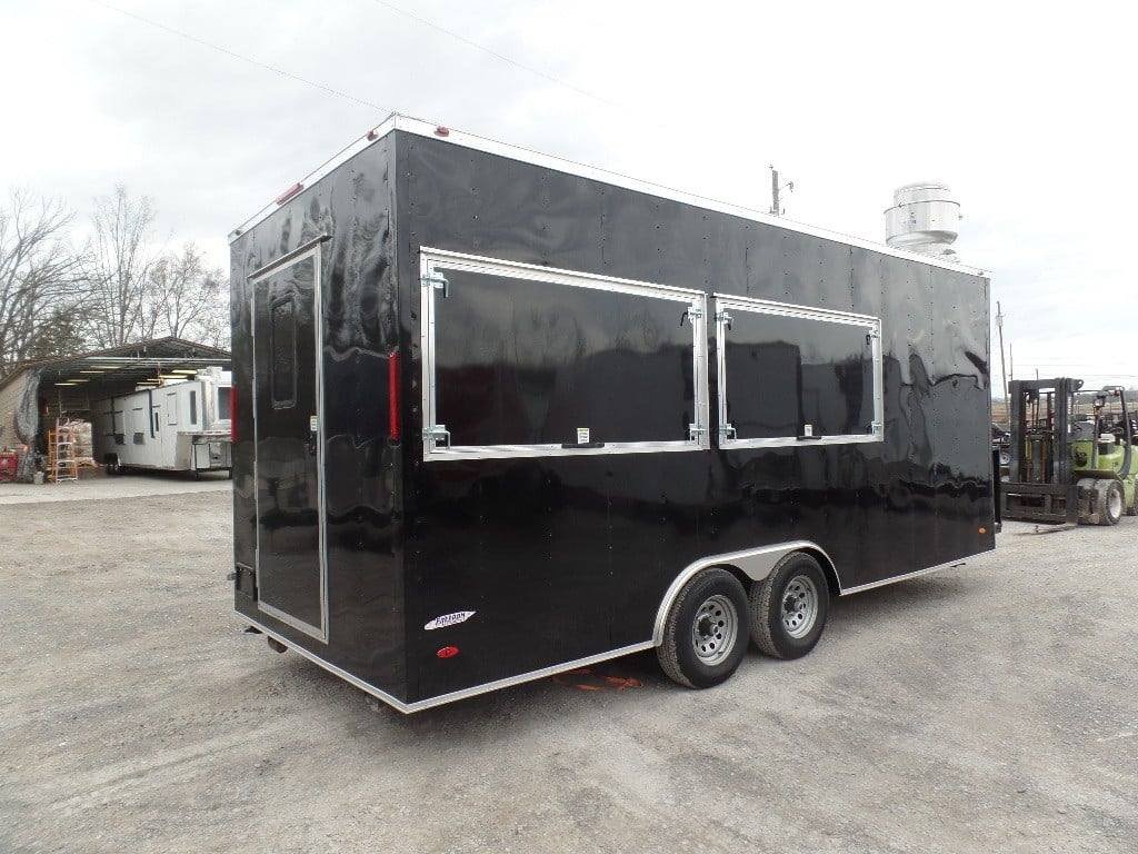 8.5′ x 20′ Black Concession Food Catering Event Trailer — photo 13