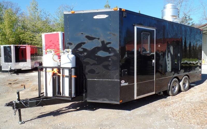 8.5′ x 18′ Concession Food Trailer Black Event Catering — photo 4