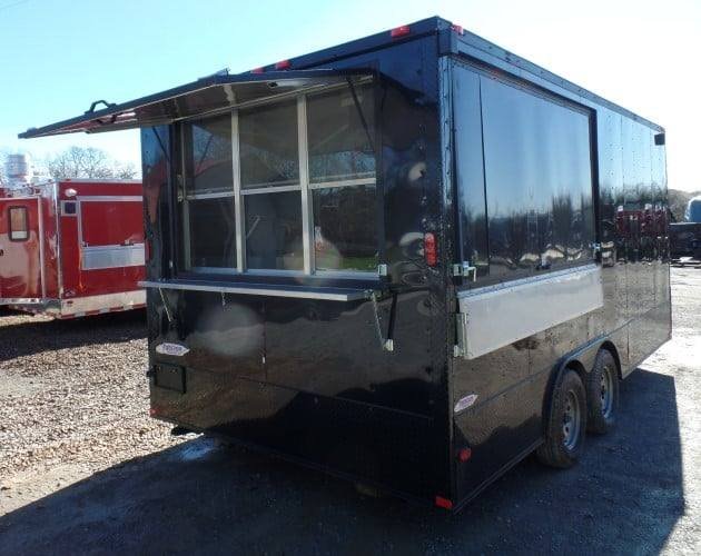 8.5′ x 18′ Concession Food Trailer Black Event Catering — photo 13