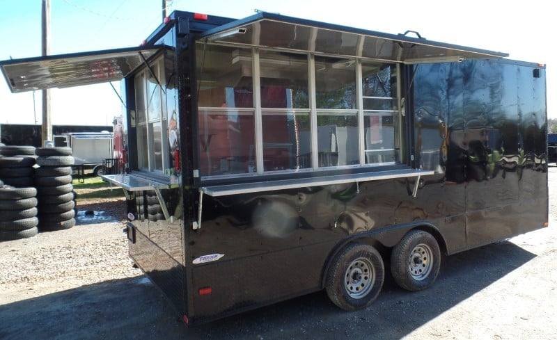8.5′ x 18′ Concession Food Trailer Black Event Catering — photo 5