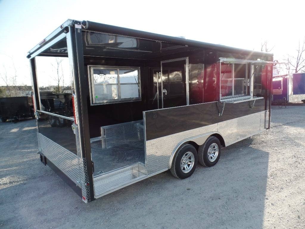 8.5′ x 20′ Concession Food Trailer Porch Style BBQ — photo 5
